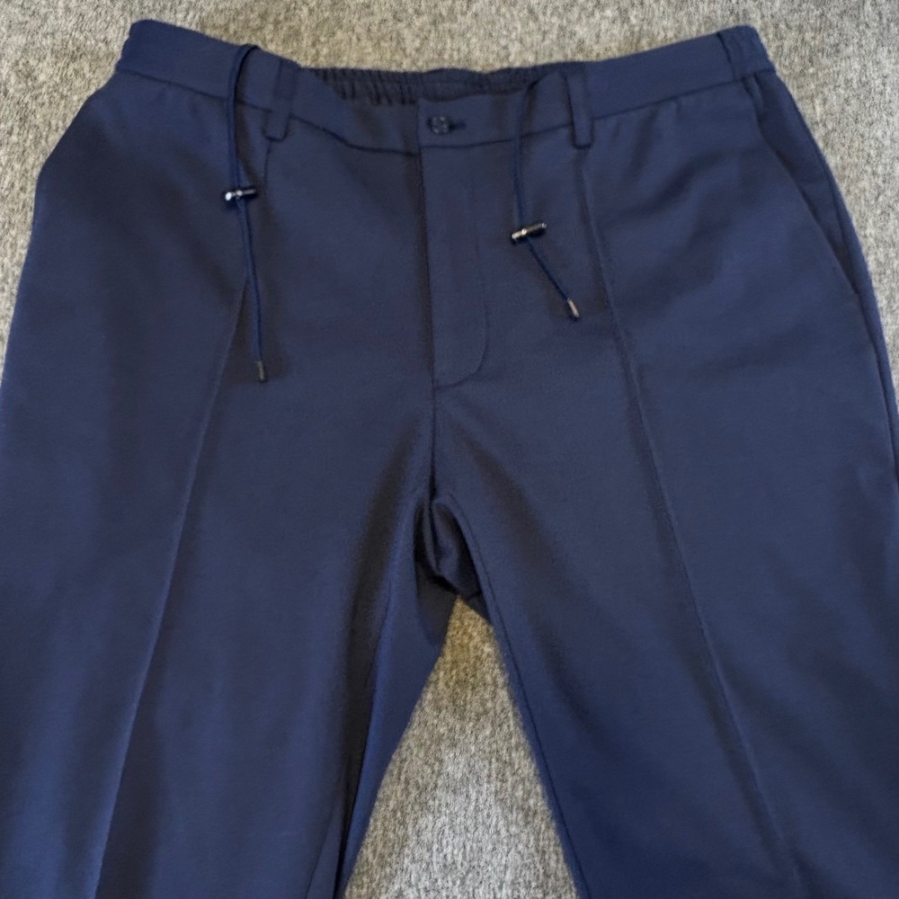 Daniel Hechter XTech Mens XXL (36-40) Blue Stretch Casual Front Seam Pants